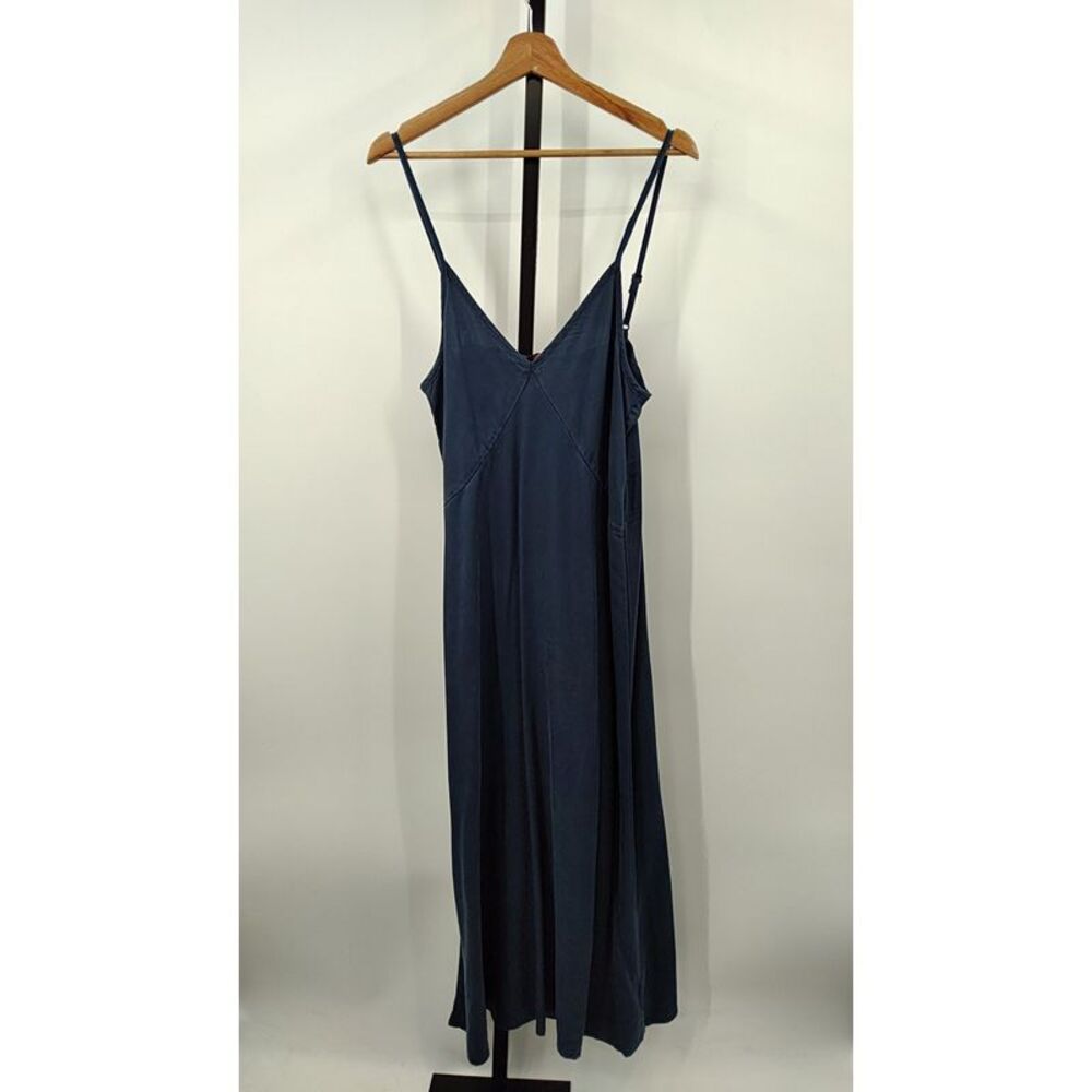 Quince Navy Blue Maxi Slip Dress